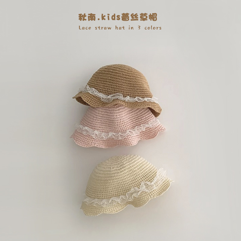 2025年新品★子供用★帽子　麦わら帽子★ 3色