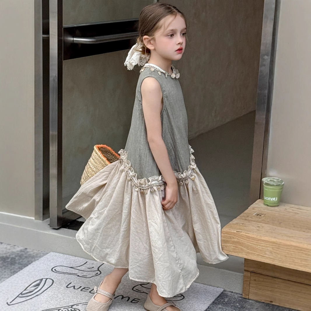 「2025」子供服★ワンピース★袖なし★韓国風子供服★100cm〜160cm