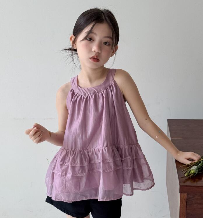 「2025」子供服★トップス★袖なしシャツ★韓国風子供服★90cm〜150cm