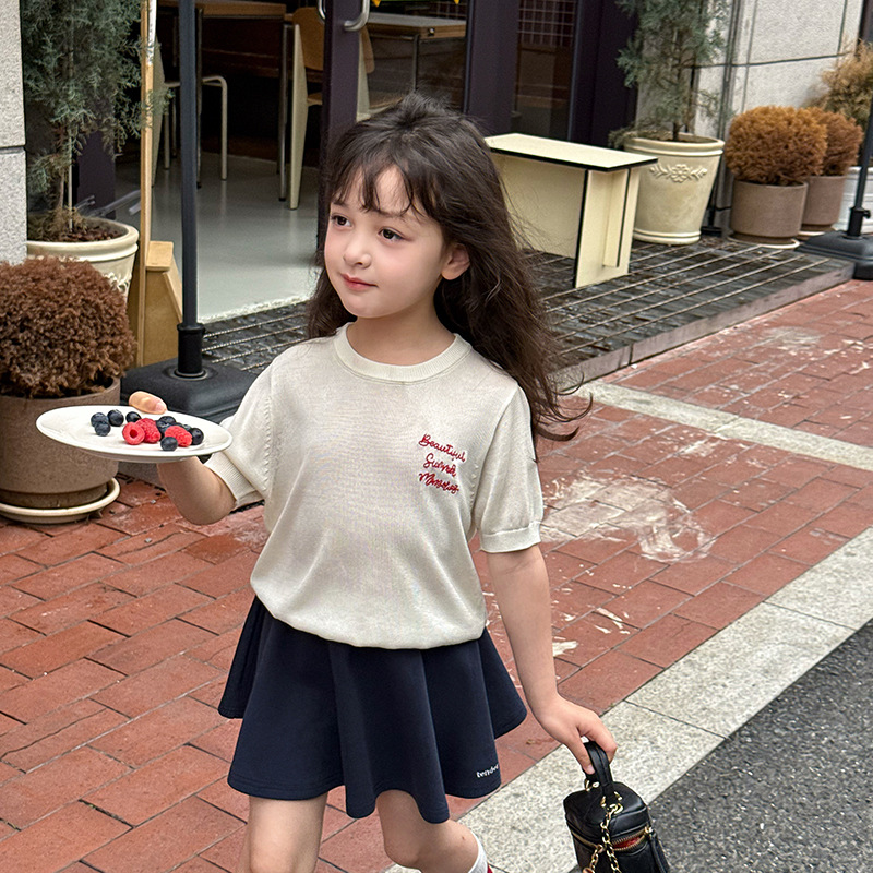 2025★夏新作★韓国風子供服★トップス★スカート★90cm〜160cm 2色