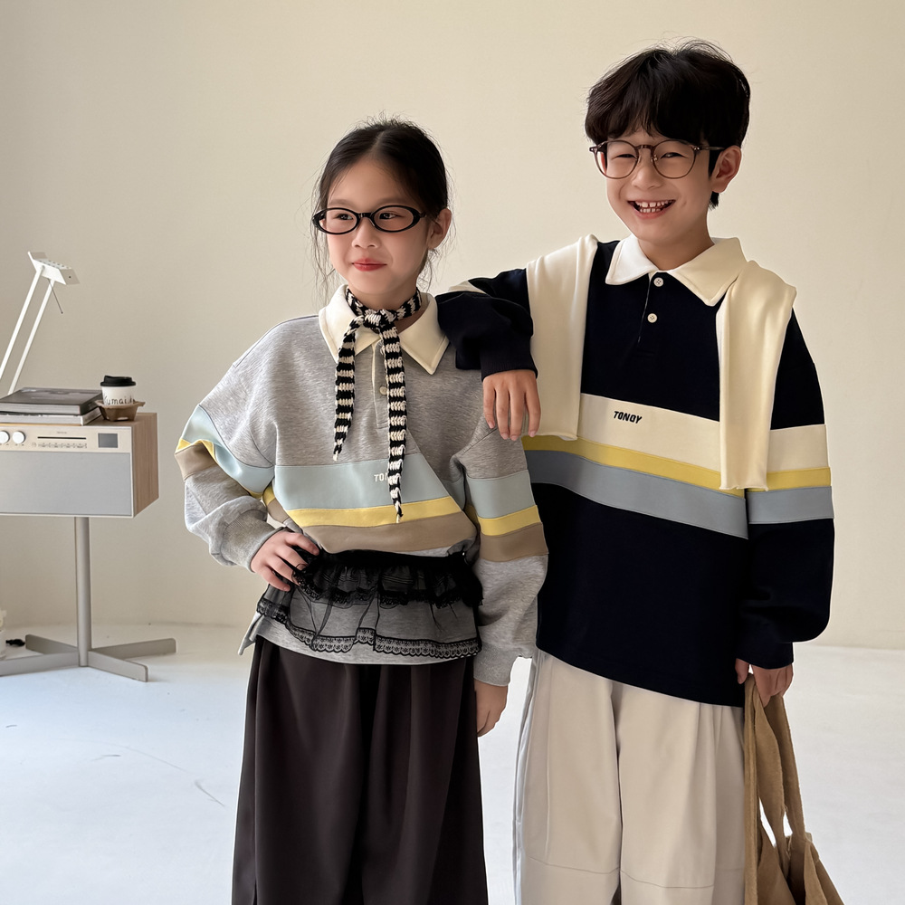 2025秋新品MXM★子供服　トレーナー　トップス★90cm〜150cm 2色