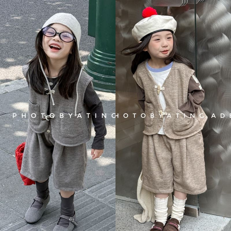 2025秋新入荷SJ★子供服　セットアップ★80cm〜130cm 2色