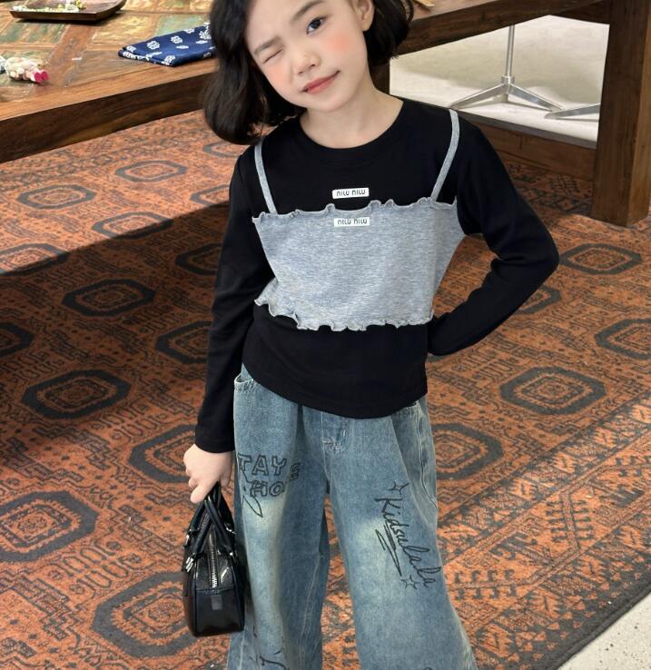2025秋新品MK★子供服　重ね着トップス★100cm〜160cm