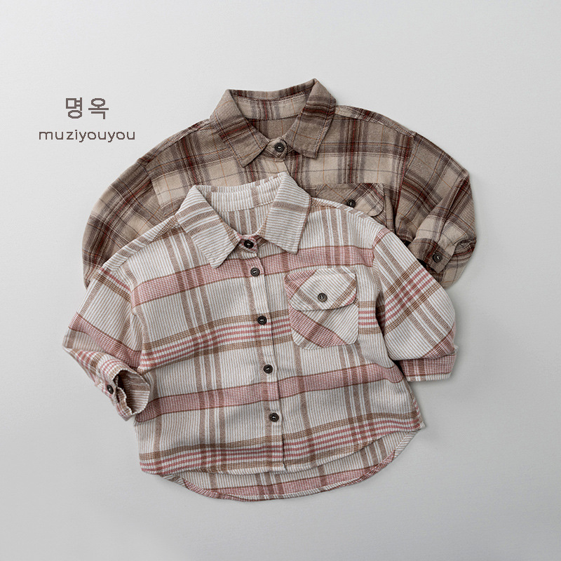 2025秋新品muji★子供服 　シャツ　コート★80cm〜130cm 2色