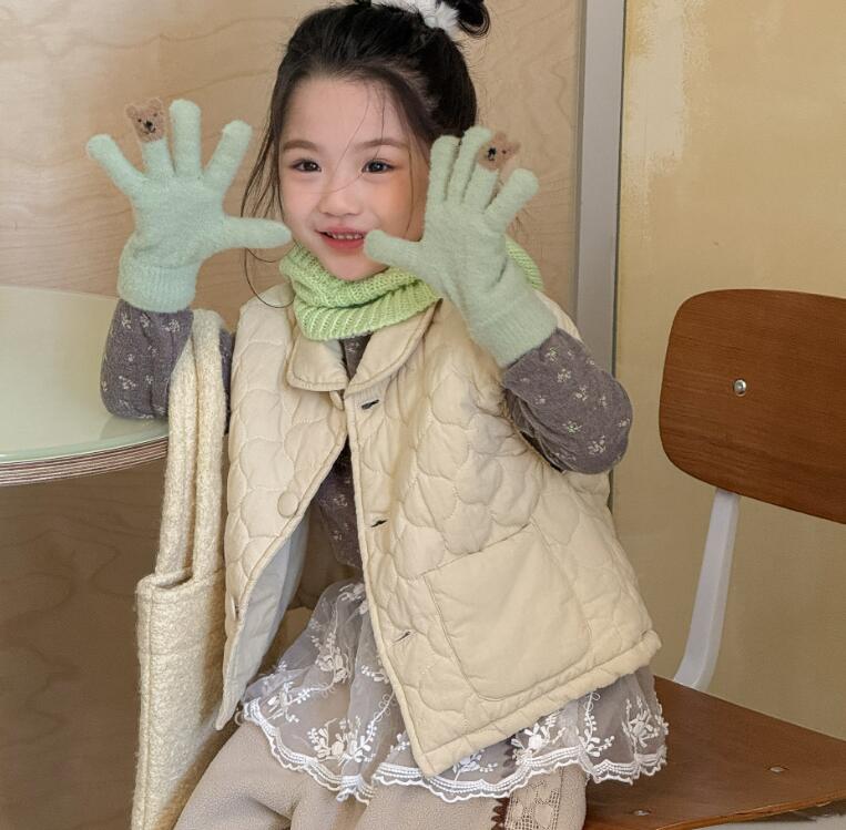 2025秋冬新品SJ★子供服 　ベストコート★80cm〜130cm 2色