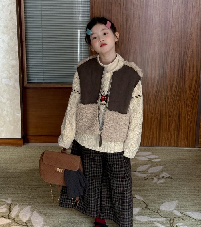 2025秋冬新★子供服 　ベストコート★100cm〜160cm