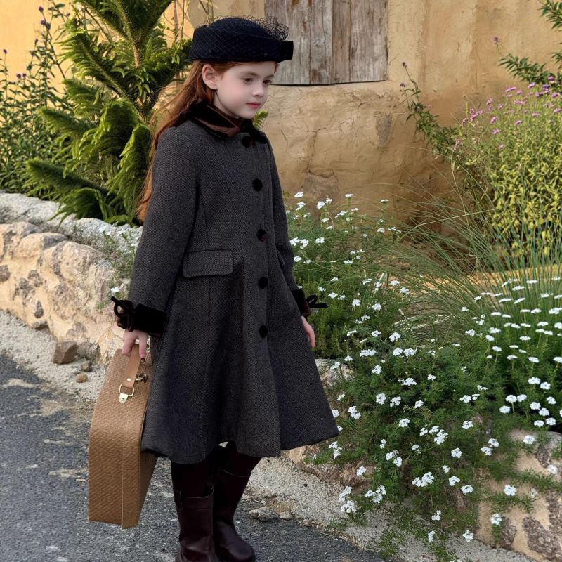 2025冬新品otaly★子供服 　50%ウール　厚手コート★90cm〜130cm