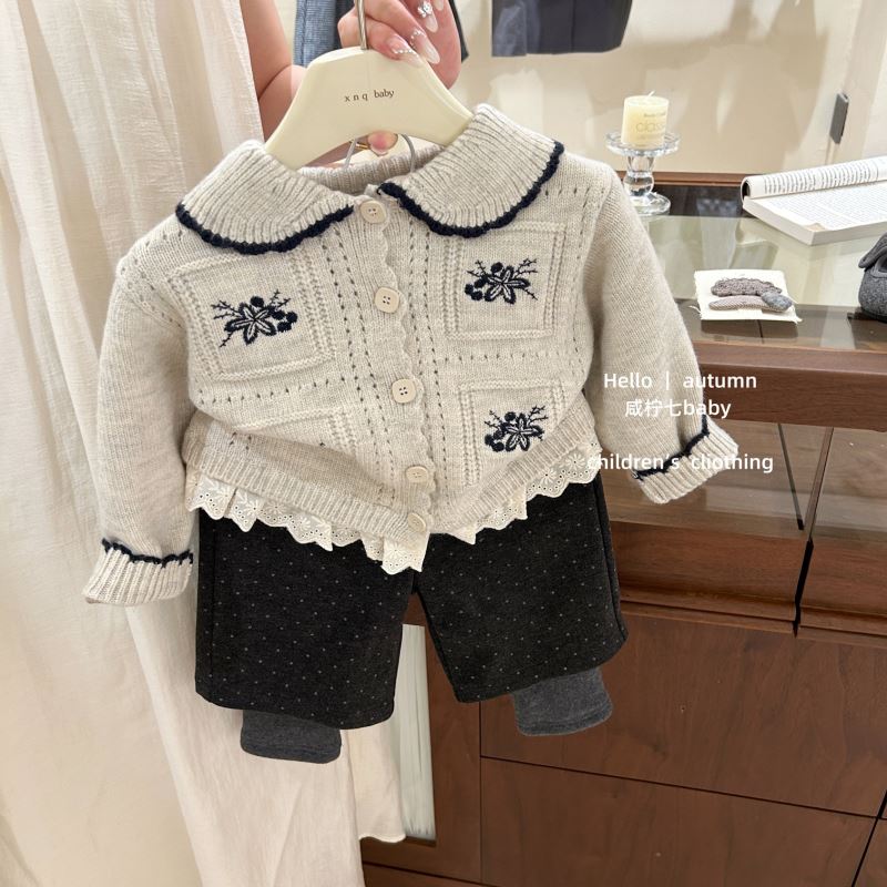 2025冬新品XN★子供服 　カーディガン&ズボン分けて★80cm〜130cm