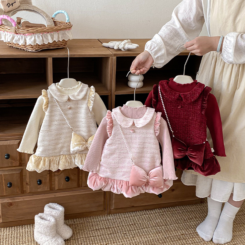 2025冬新品★子供服　セーター&ワンピース★73〜120 3色