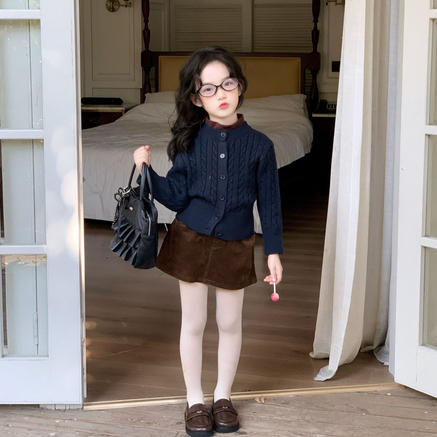 2026新品★子供服 　カーディガン&スカート(インパン付き)★90cm〜150cm