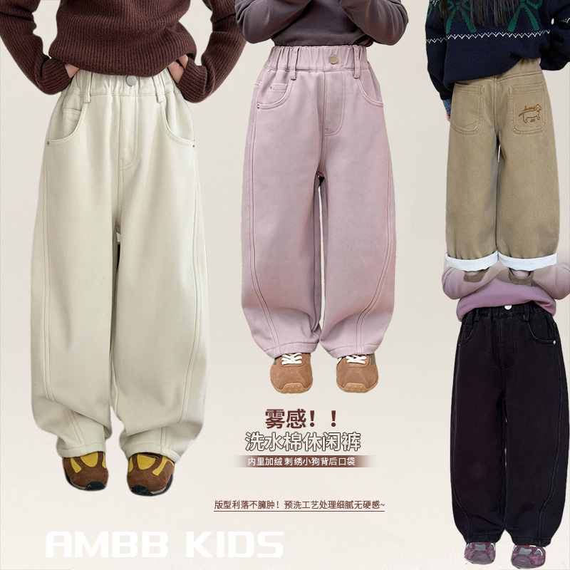2026年新A★子供服　ズボン　裏起毛★90cm〜170cm 4色