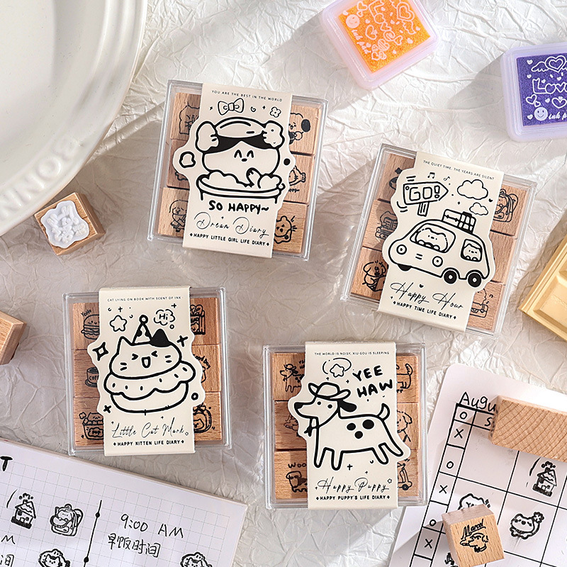 ★カートゥーン可愛い手帳用スタンプ★スタンプ　手帳DIY★