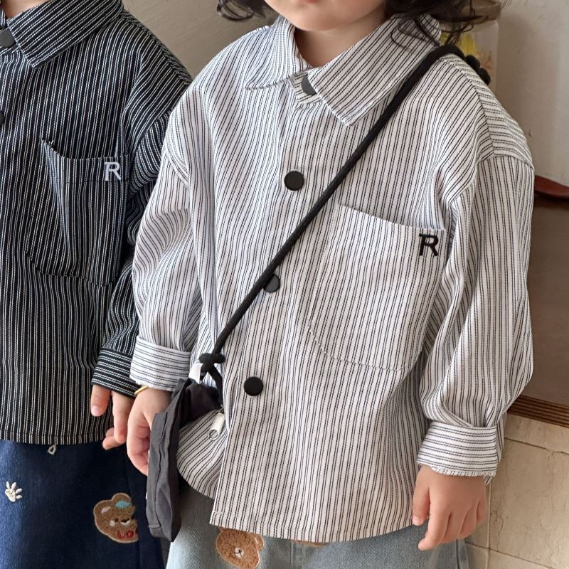 2026新作QMM★子供服　シャツ　トップス★80cm〜150cm 2色