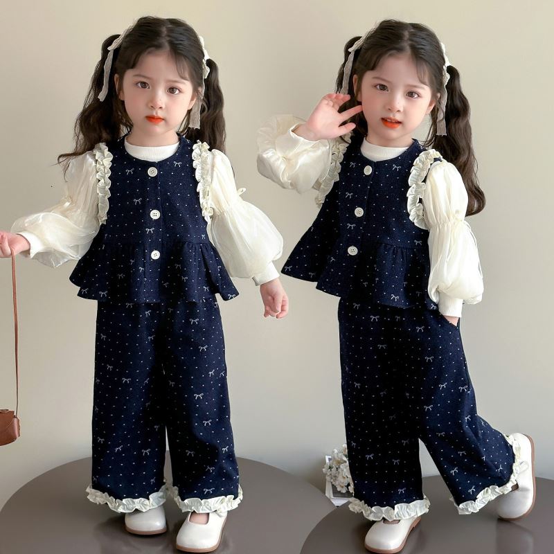 「2026」子供服★インナーシャツ+ベスト+ズボン★セットアップ★韓国風子供服★90cm〜140cm
