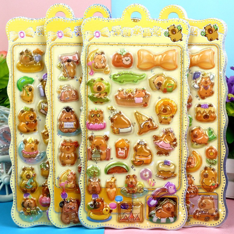 DIY手作り ステッカー★粘着シール★3D★手帳素材