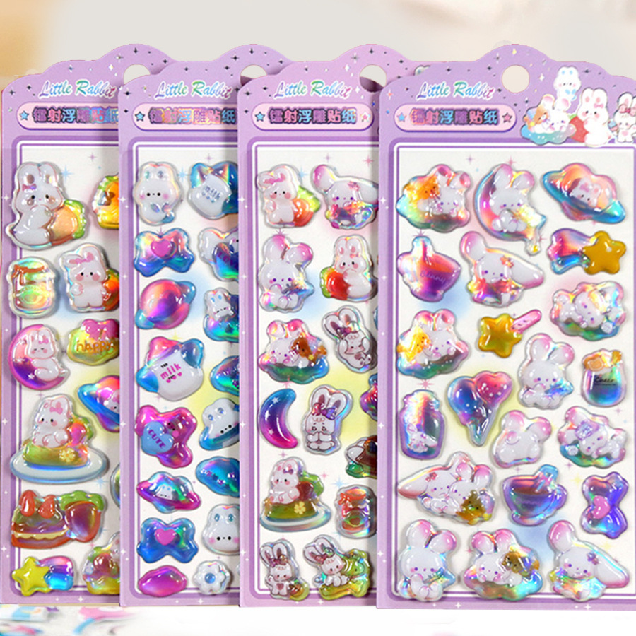 DIY手作り ステッカー★粘着シール★3D★手帳素材