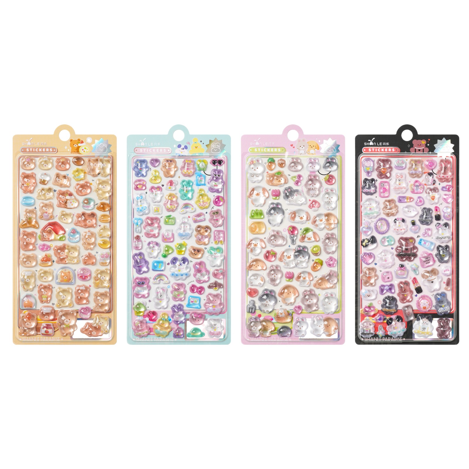 DIY手作り ステッカー★粘着シール★3D★手帳素材