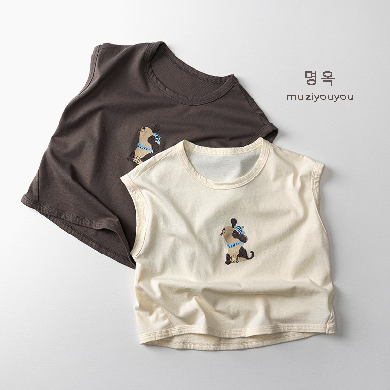 「2026」子供服★トップス★袖なしシャツ★ベスト★韓国風子供服★2色80cm〜130cm
