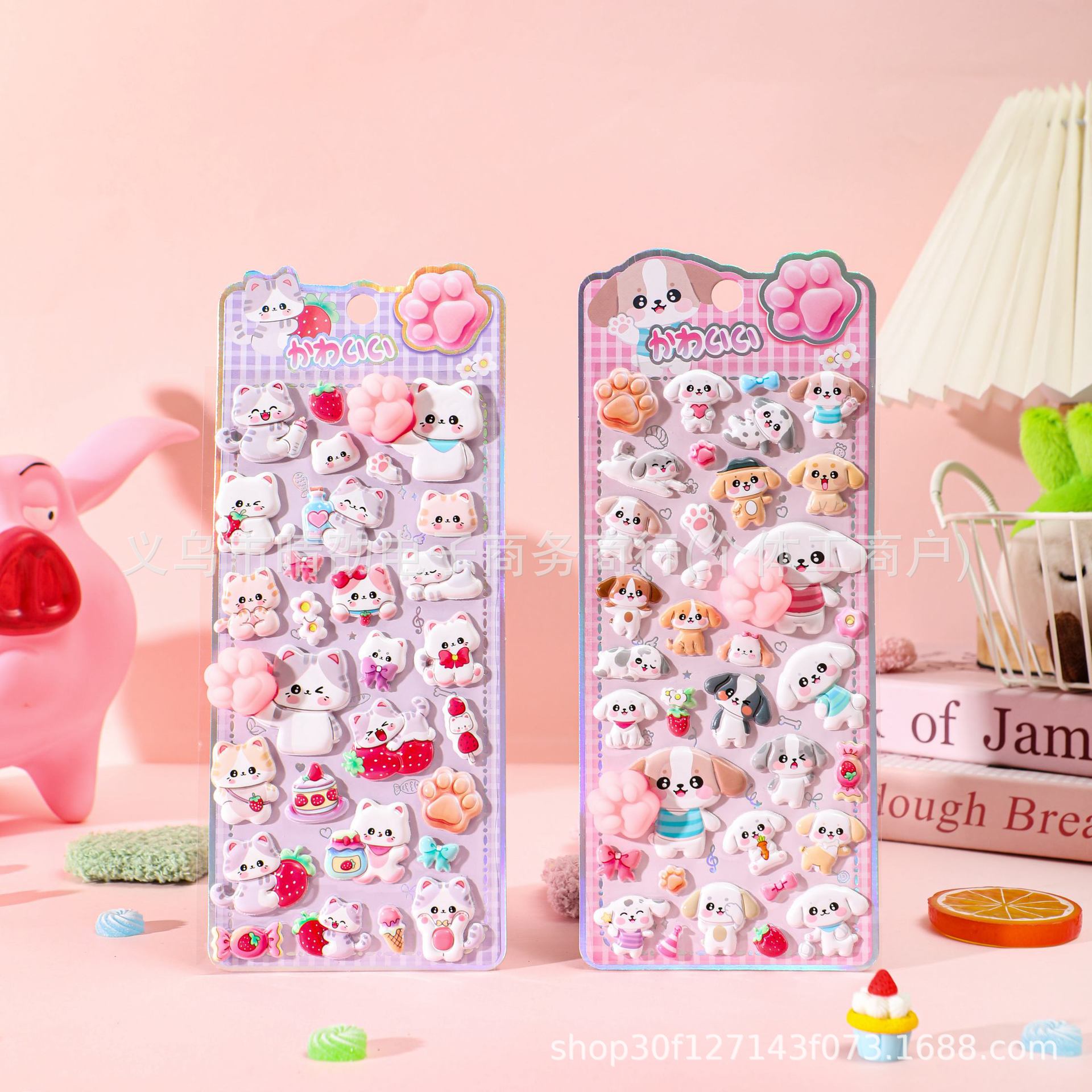 DIY手作り ステッカー★粘着シール★3D★手帳素材