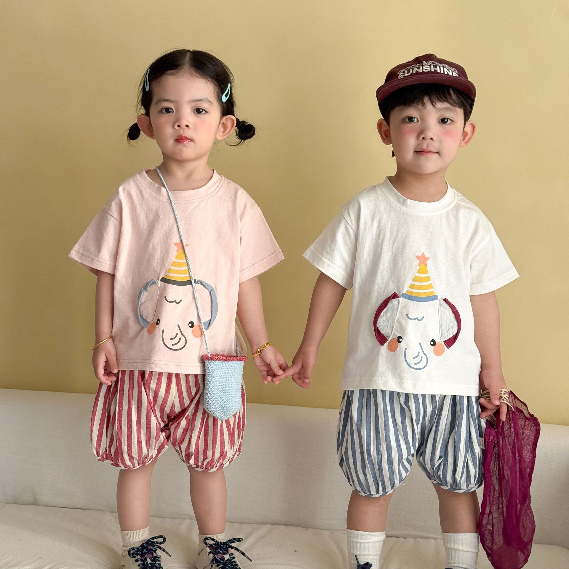 2026新品QMM★子供服　セットアップ★80cm〜150cm 2色