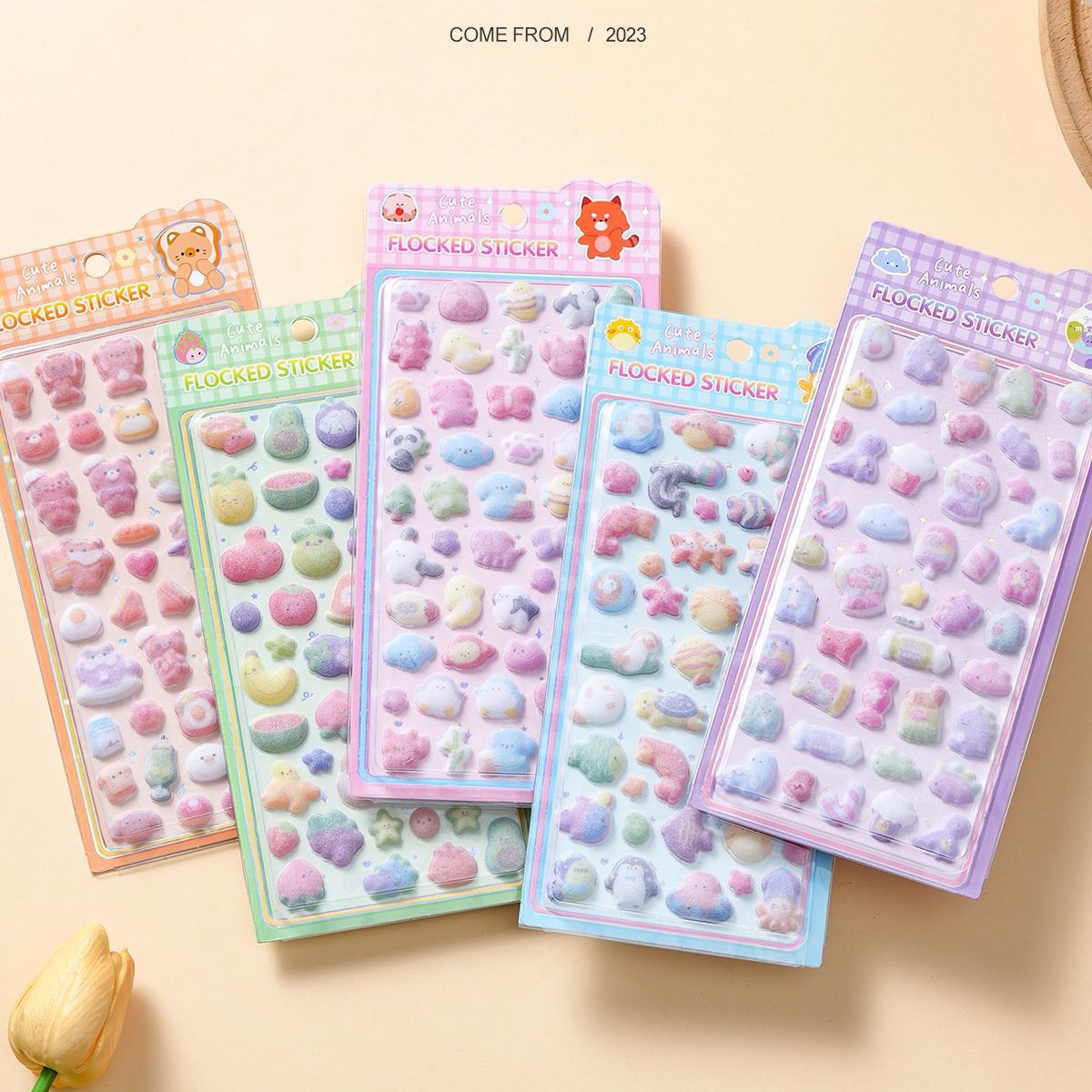 DIY手作り ステッカー★粘着シール★3D★手帳素材