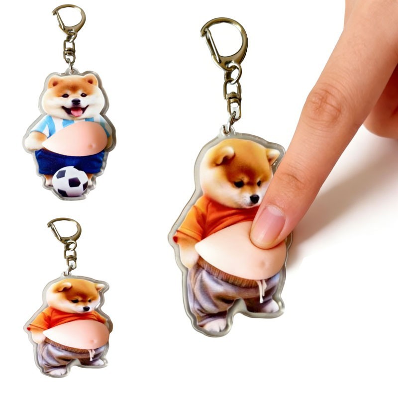 ★可愛いキーホルダー　装飾品★お腹もちもちキーチェーン★