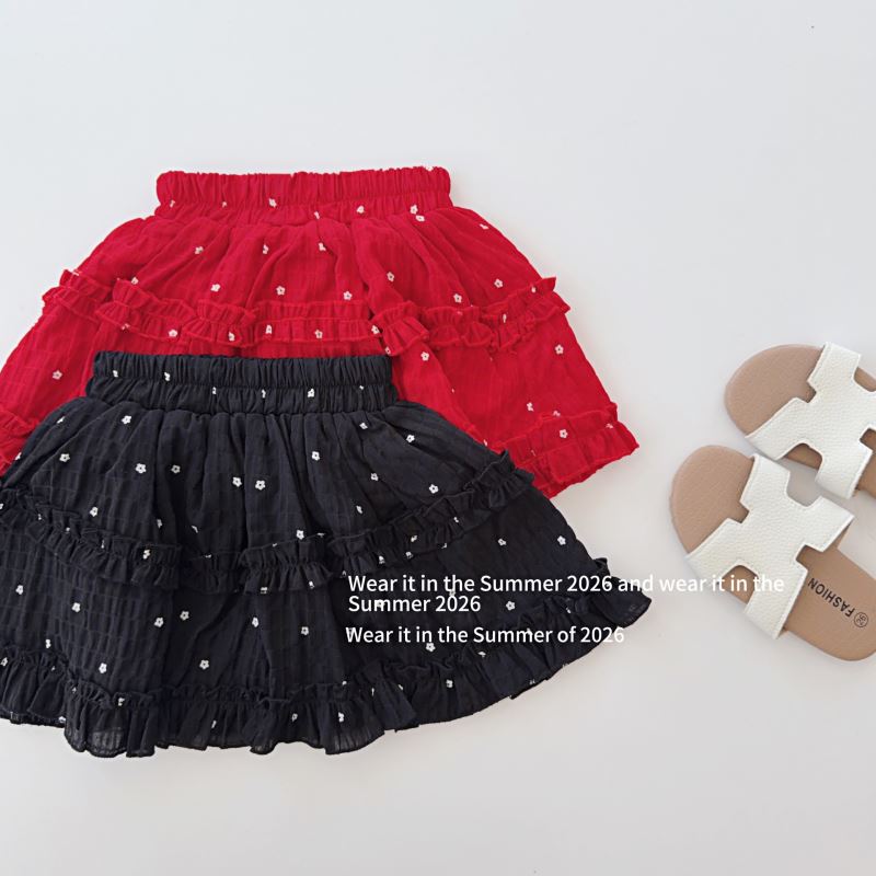 2026新品TQ★子供服　スカート★90cm〜150cm 2色