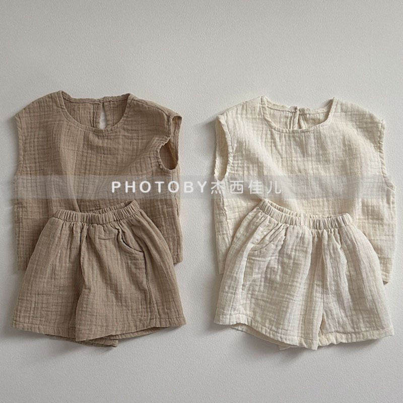 2026★夏新作★韓国風ベビー服★トップス+ズボン★70cm〜120cm 2色