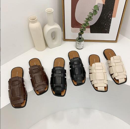 夏新品/美脚/ぺたんこ靴/韓国風/サンダル/レディース向けシューズ/35-40/2色