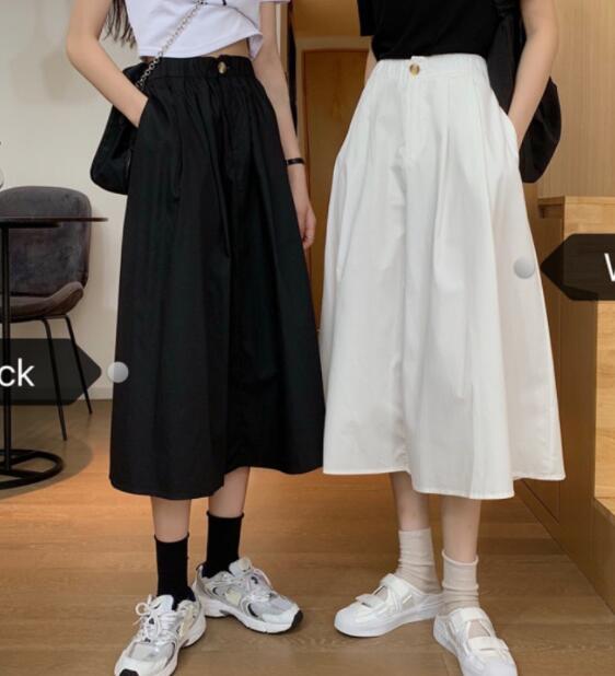 韓国ファッション★レディース向け★♪人気商品★♪ロングスカート★スカート♪春秋薄款♪2色