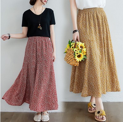 韓国ファッション★レディース向け★♪人気商品★♪花柄★スカート♪春秋薄款