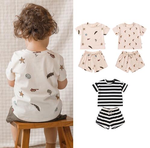 【2022年夏新品】子供服　トップス+ズボン　上下セット★73-100★3種