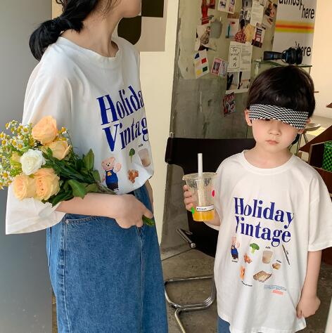 2022年新作★親子服装★キッズ用トップス★Tシャツ★90-140