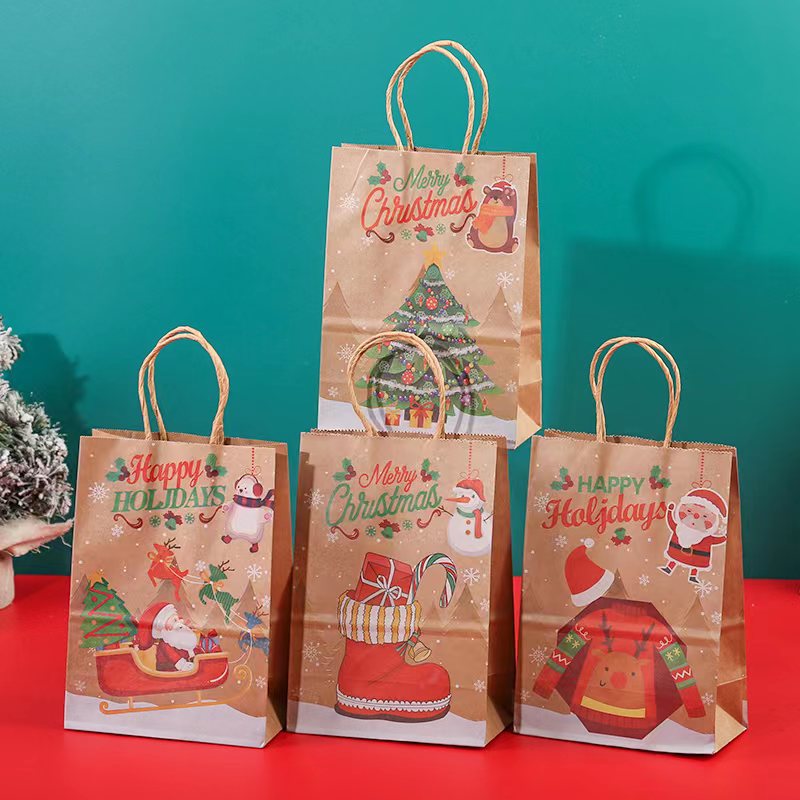 激安!★包装資材★紙袋★ クリスマスプレゼント袋★厚手紙袋★ 紙収納バッグ