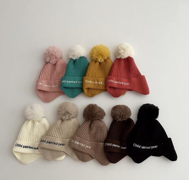 秋冬★子供用★帽子★キッズ帽子★防寒★暖かい★ニット帽子★男女兼用★耳カバー★9色
