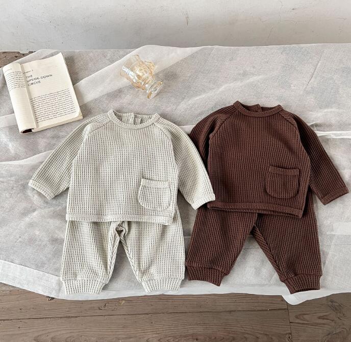 2023新作★トップス+ズボン★セットアップ★子供服★ベビー★韓国風子供服★2色★66-100CM
