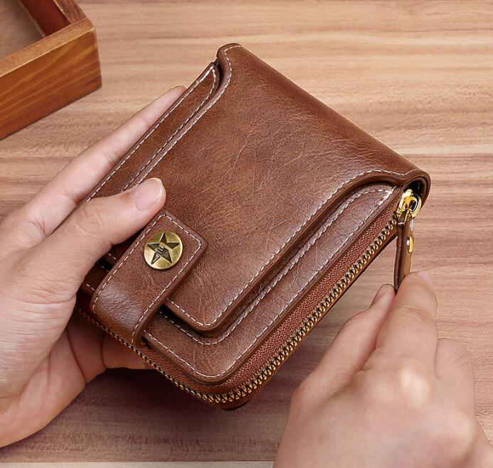 メンズ★小銭入れ★財布★ミニ財布★ファスナー付き★折り畳み財布★3色