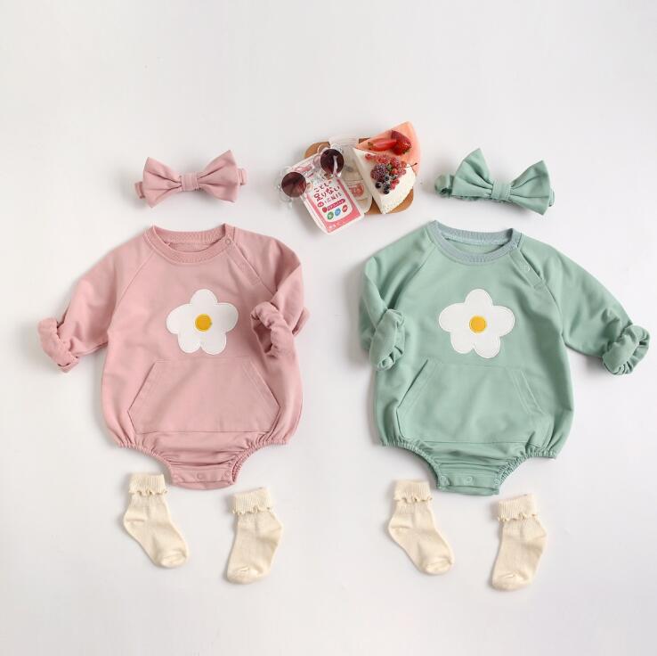 2023新作★子供服★ロンパース+ヘアバンド★韓国風ベビー服★2色★0-3歳