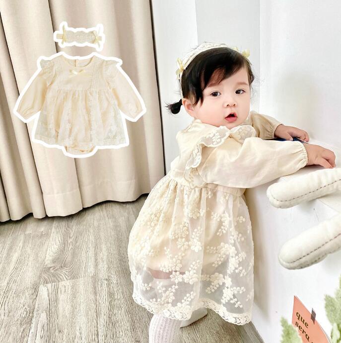 2023新作★子供服★ロンパース+ヘアバンド★韓国風ベビー服★可愛い★0-3歳