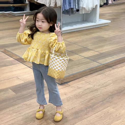 2023春新品★子供服　シャツ&デニムズボン　分けて販売　90-140cm