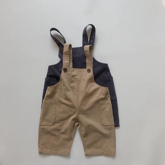 2023春新品★子供服　ボトムス　サロペット　九分丈　80-130cm★2色