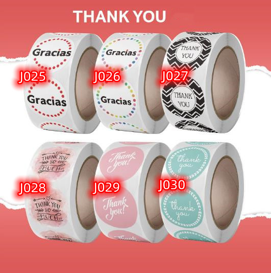 包装資材★手作り工芸品★プレゼントの装飾など★粘着シール★1巻き=500P