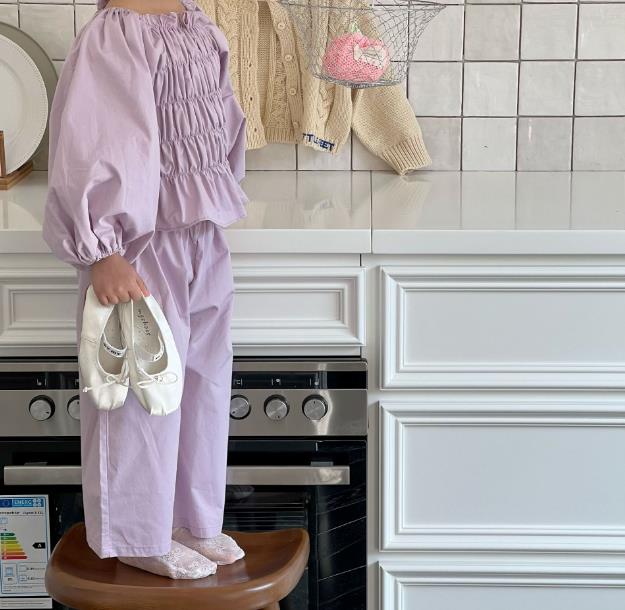 2023春新品★子供服　長袖+ズボン(九分丈)　セットアップ　80-130cm