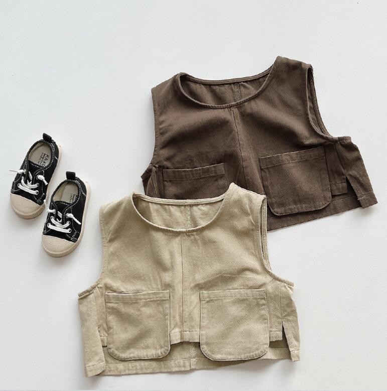 2023★春夏新作★韓国風子供服★チョッキ★ベスト★2色80-130CM