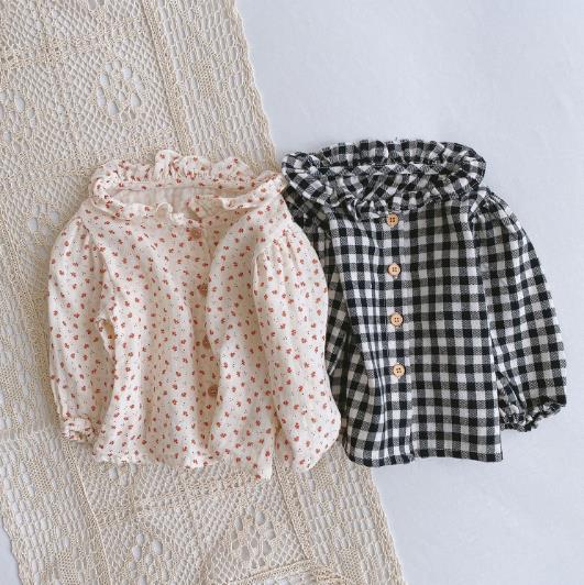 2023春新品★子供服　トップス　シャツ　66-90cm★2色