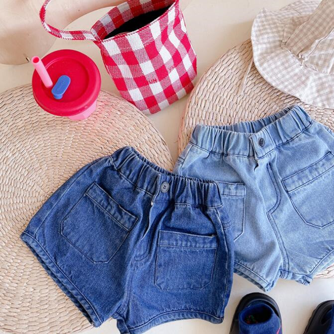 子供服★パンツ★ショートパンツ★韓国風子供服★キッズ女の子★デニム★2色★80-130CM