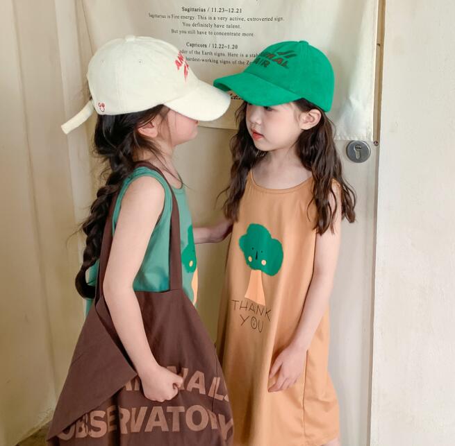 子供服★ワンピース★ノースリーブ★キッズ女の子★韓国風子供服★カジュアル★2色★80-140CM