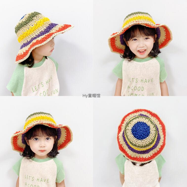 2023新品★子供用★草編み帽子★2色選べ