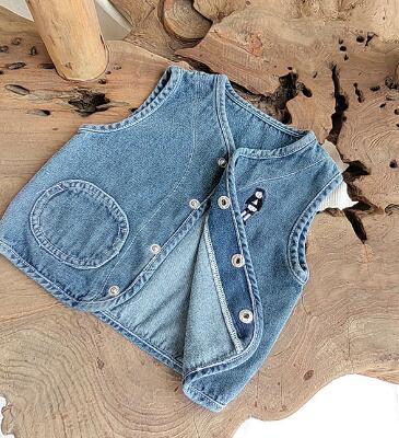 ★春夏新作★キッズ用アパレル★ベスト★デニム★73-100