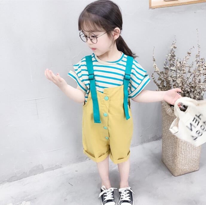 子供服★トップス+サロペット★セットアップ★韓国風子供服★キッズ女の子★7-15#